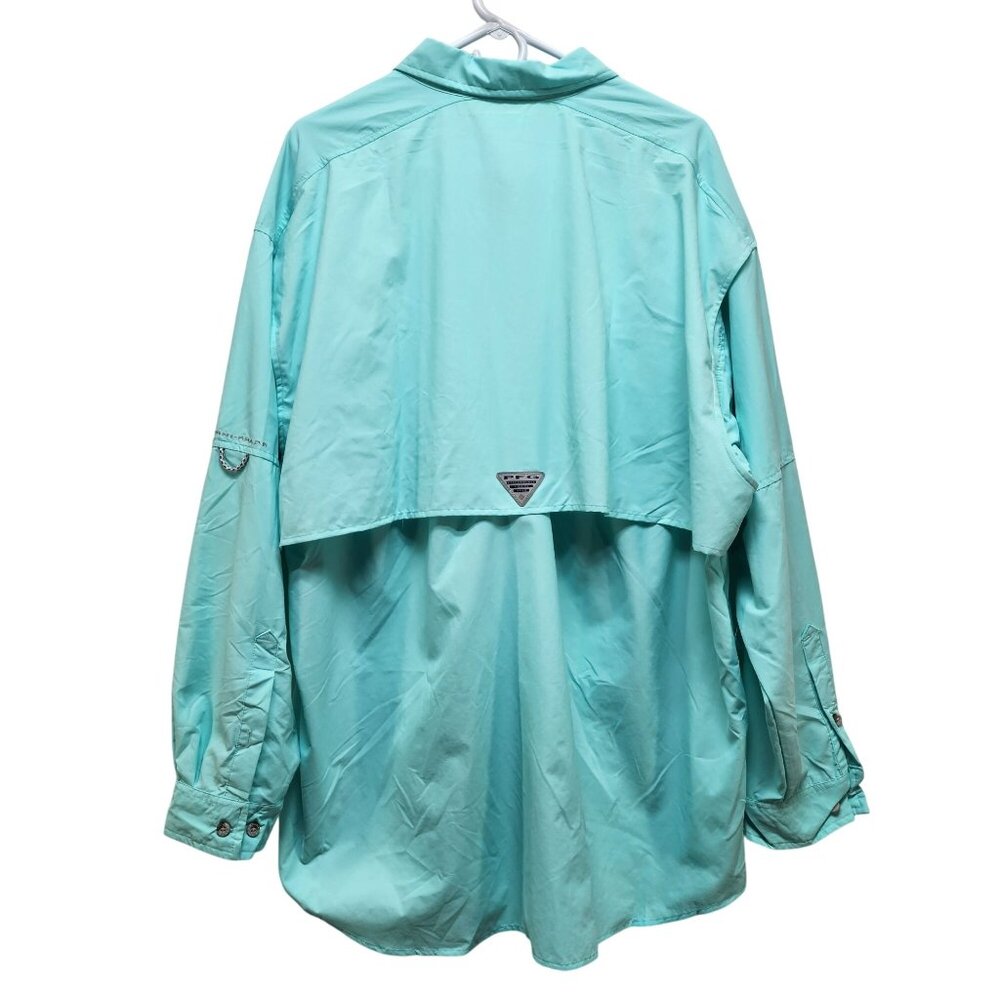 Columbia mens PFG Bahama II UPF 50 Long Sleeve Fishing Shirt Size XXL Mint Green - Picture 8 of 9